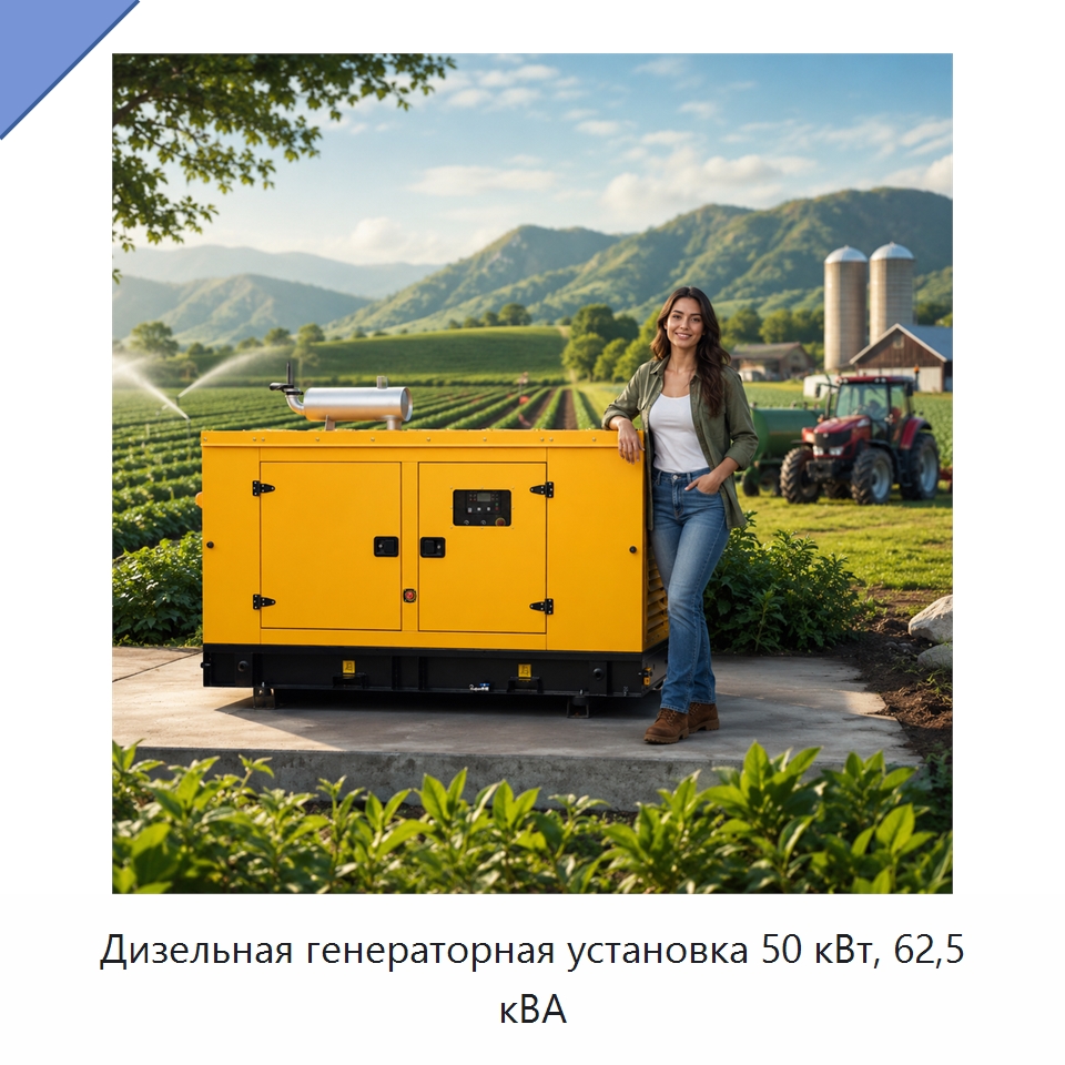Дизельная генераторная установка 50 кВт, 62,5 кВА — Дизельные генераторы