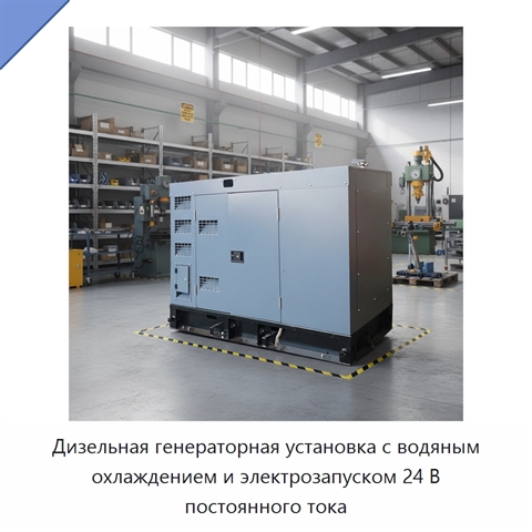 Дизельная генераторная установка с водяным охлаждением и электрозапуском 24 В постоянного тока