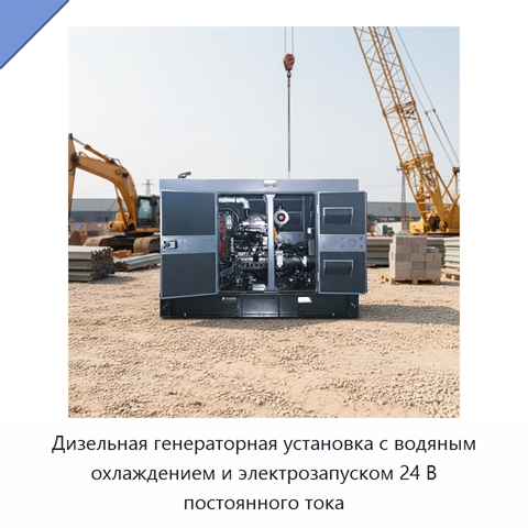 Дизельная генераторная установка с водяным охлаждением и электрозапуском 24 В постоянного тока