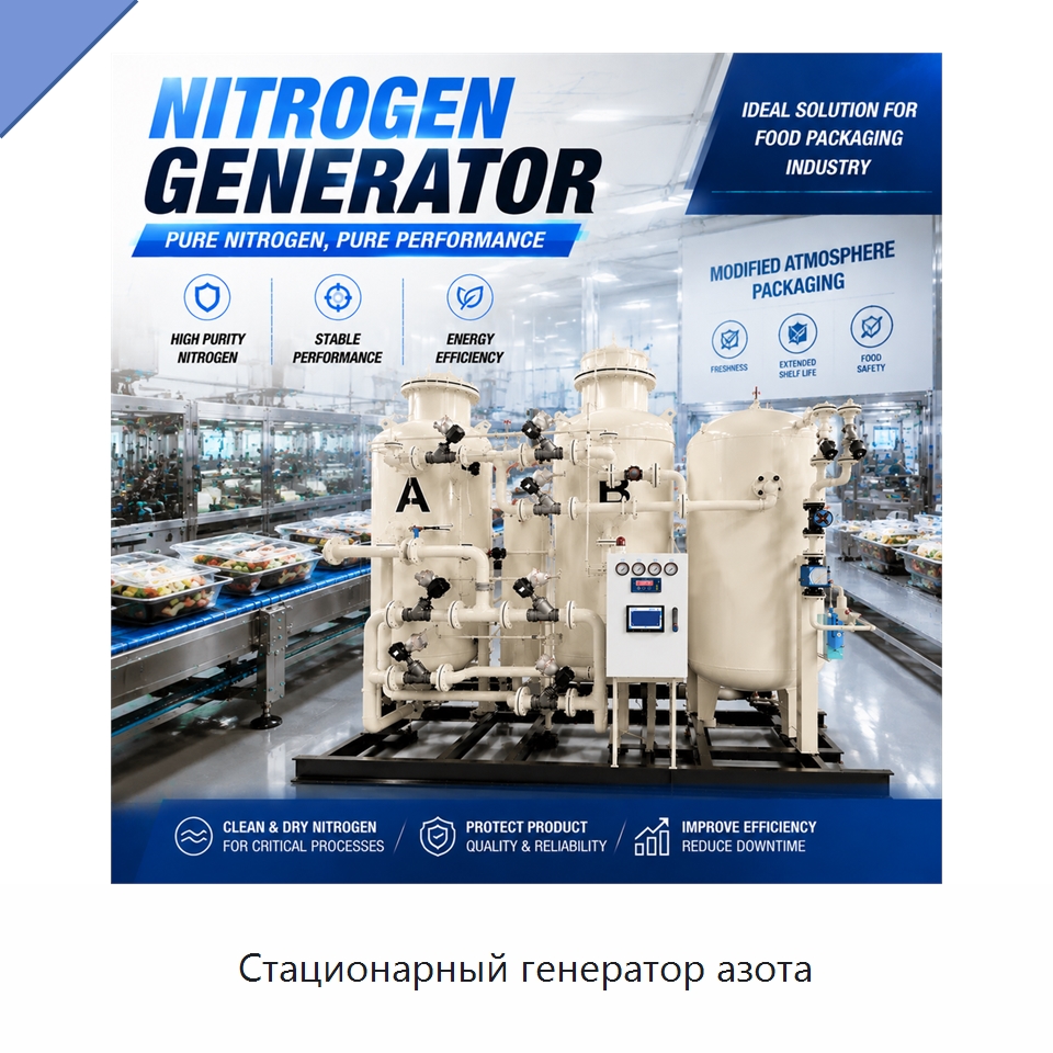 Стационарный генератор азота — Промышленные компрессоры