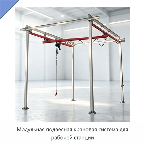 Модульная подвесная крановая система для рабочей станции