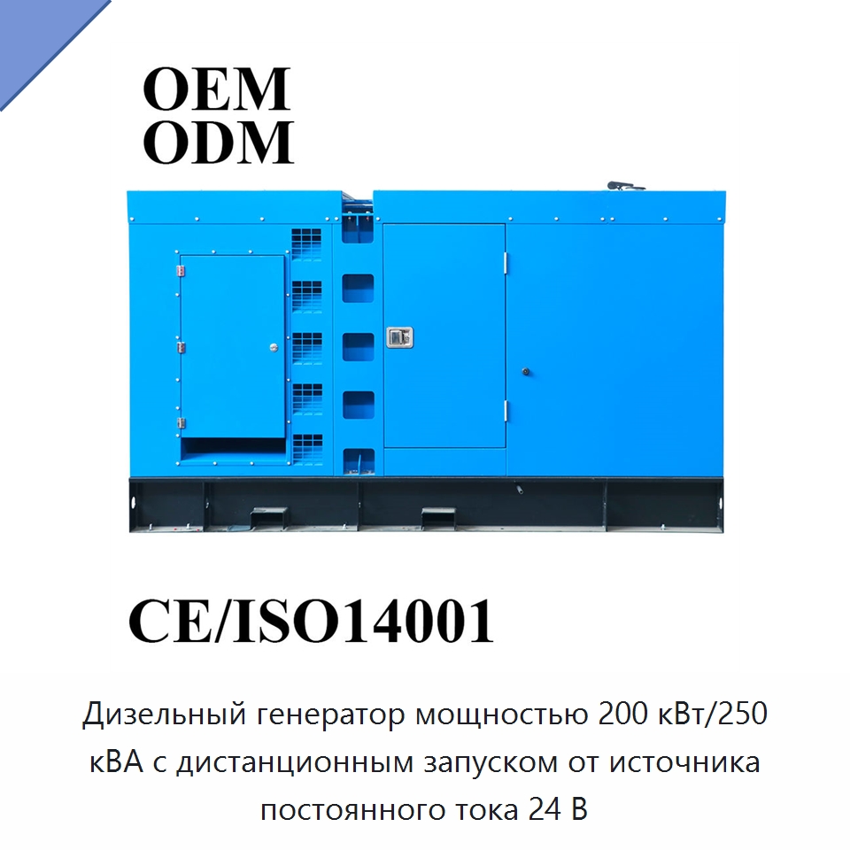 Дизельный генератор мощностью 200 кВт/250 кВА с дистанционным запуском от источника постоянного тока 24 В — Дизельные генераторы
