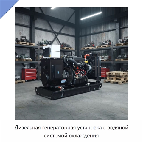 Дизельная генераторная установка с водяной системой охлаждения