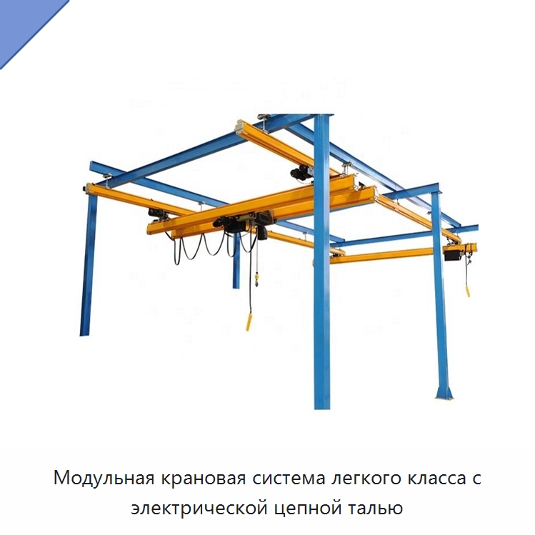 Модульная крановая система легкого класса с электрической цепной талью — Краны