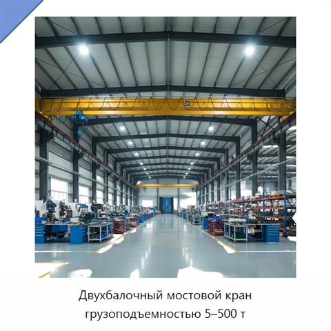 Двухбалочный мостовой кран грузоподъемностью 5–500 т