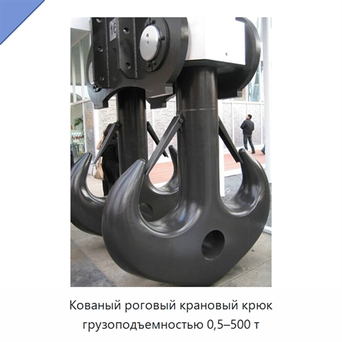 Кованый роговый крановый крюк грузоподъемностью 0,5–500 т