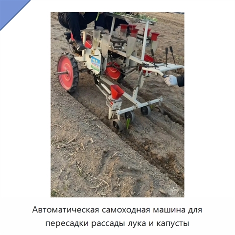 Автоматическая самоходная машина для пересадки рассады лука и капусты