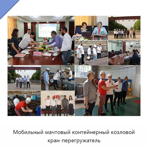 Мобильный мачтовый контейнерный козловой кран-перегружатель