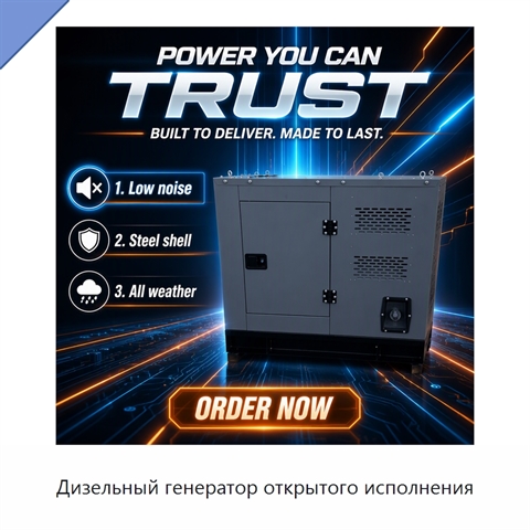 Дизельный генератор открытого исполнения