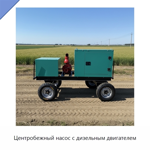 Центробежный насос с дизельным двигателем