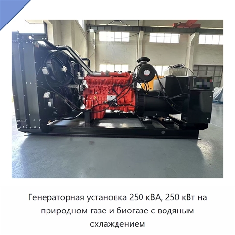Генераторная установка 250 кВА, 250 кВт на природном газе и биогазе с водяным охлаждением