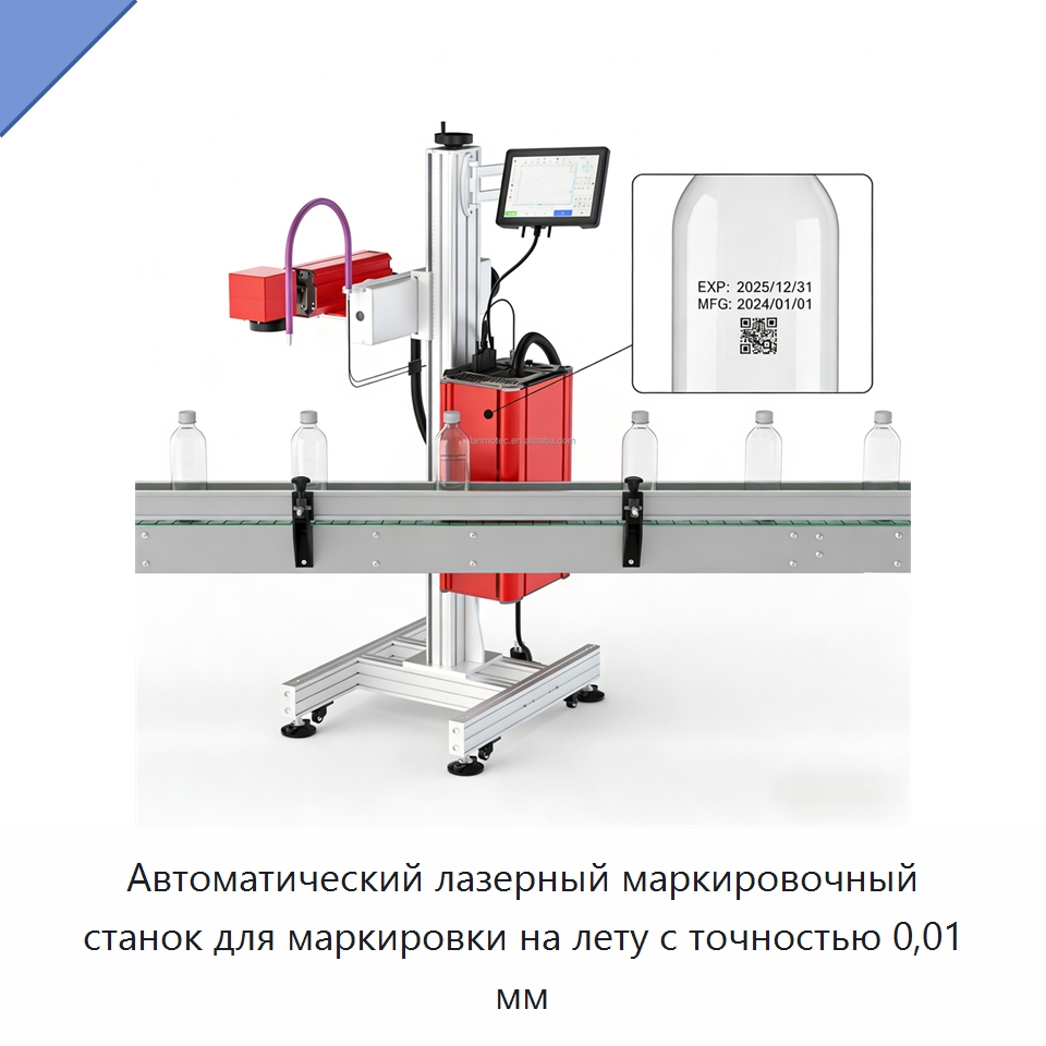 Автоматический лазерный маркировочный станок для маркировки на лету с точностью 0,01 мм — Лазерные маркировочные станки