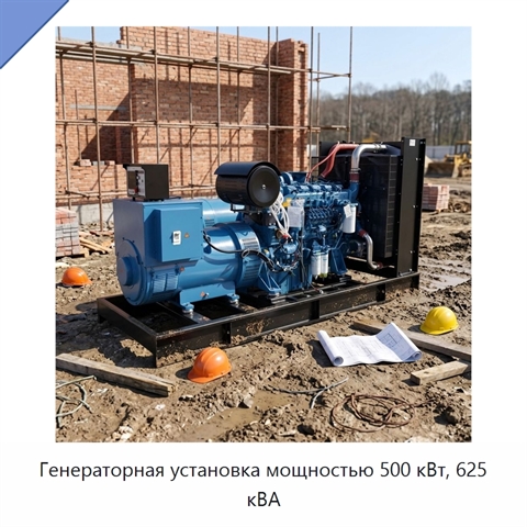 Генераторная установка мощностью 500 кВт, 625 кВА
