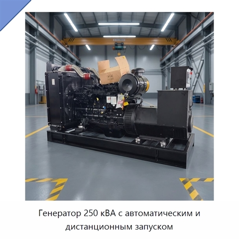 Генератор 250 кВА с автоматическим и дистанционным запуском