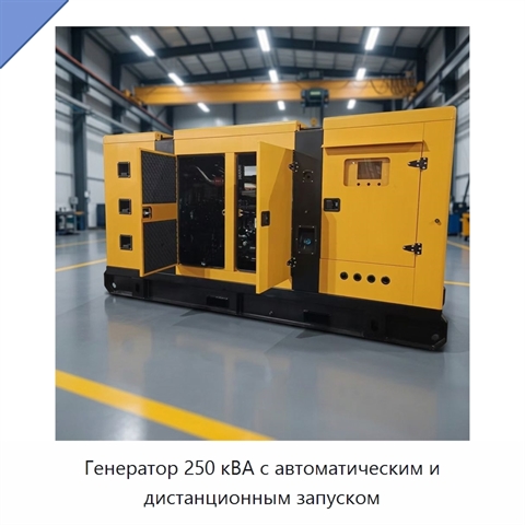 Генератор 250 кВА с автоматическим и дистанционным запуском