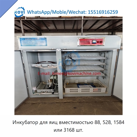 Инкубатор для яиц вместимостью 88, 528, 1584 или 3168 шт.