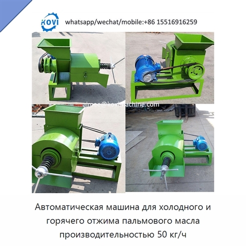 Автоматическая машина для холодного и горячего отжима пальмового масла производительностью 50 кг/ч