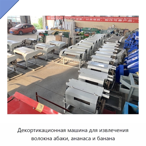 Декортикационная машина для извлечения волокна абаки, ананаса и банана