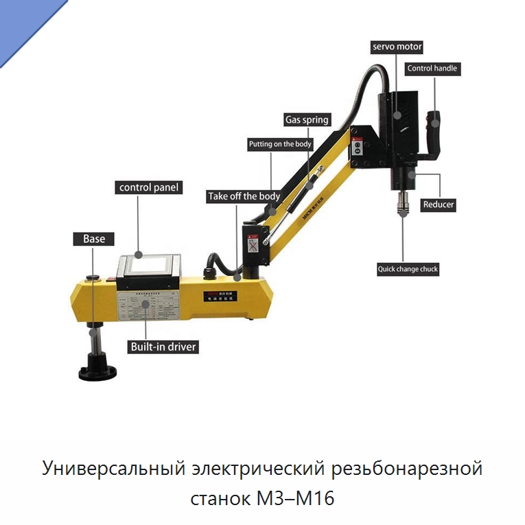 Универсальный электрический резьбонарезной станок M3–M16 — Сверлильные станки