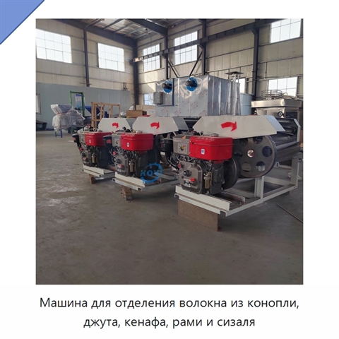 Машина для отделения волокна из конопли, джута, кенафа, рами и сизаля