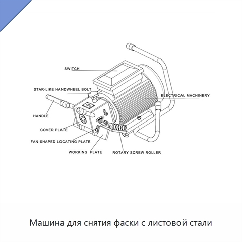 Машина для снятия фаски с листовой стали