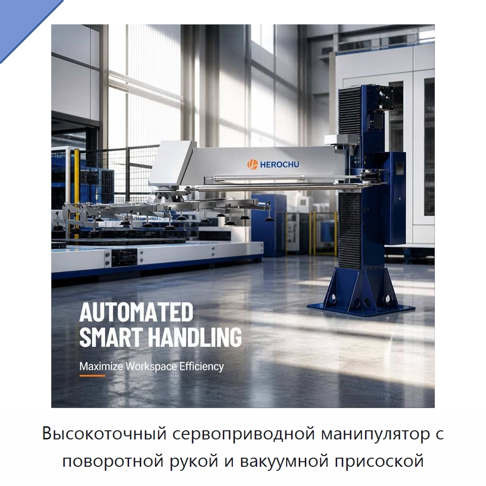 Высокоточный сервоприводной манипулятор с поворотной рукой и вакуумной присоской — Манипуляторы