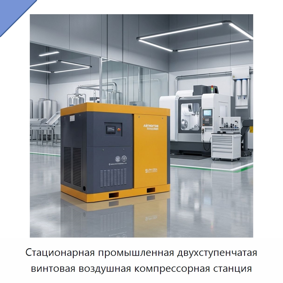 Стационарная промышленная двухступенчатая винтовая воздушная компрессорная станция — Промышленные компрессоры
