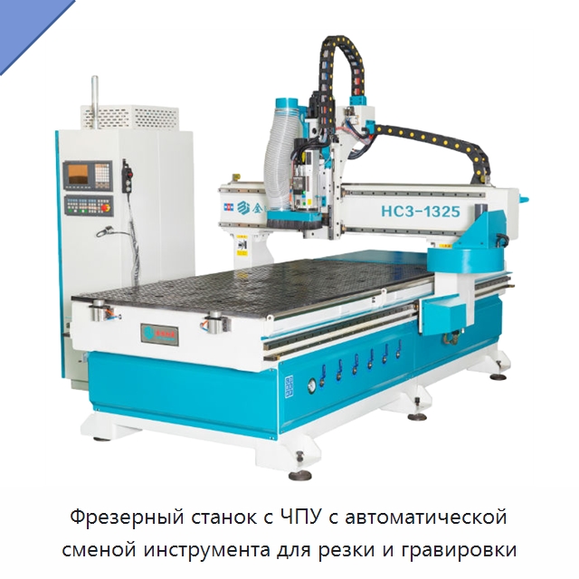 Фрезерный станок с ЧПУ с автоматической сменой инструмента для резки и гравировки — Фрезерные станки по дереву