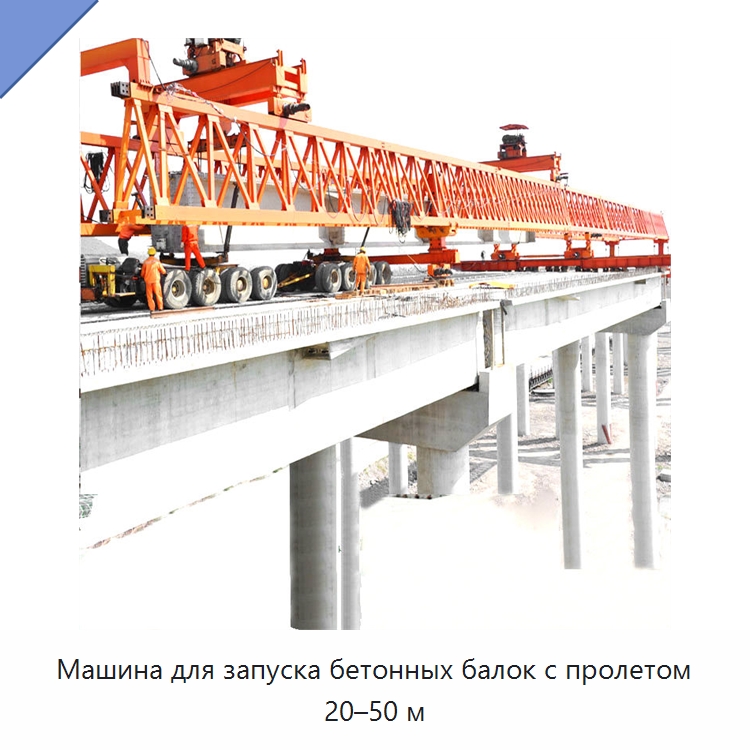 Машина для запуска бетонных балок с пролетом 20–50 м — Краны