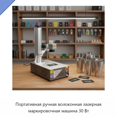 Портативная ручная волоконная лазерная маркировочная машина 30 Вт