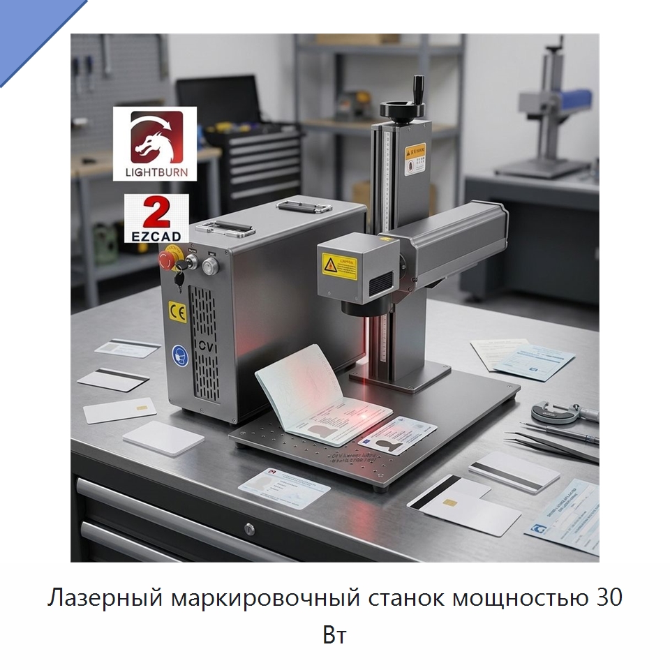 Лазерный маркировочный станок мощностью 30 Вт — Лазерные маркировочные станки