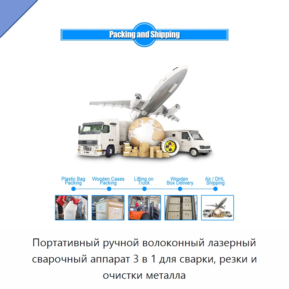 Портативный ручной волоконный лазерный сварочный аппарат 3 в 1 для сварки, резки и очистки металла — Установки лазерной сварки