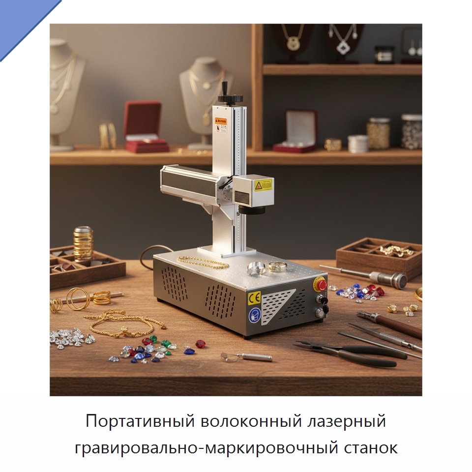 Портативный волоконный лазерный гравировально-маркировочный станок — Лазерные маркировочные станки