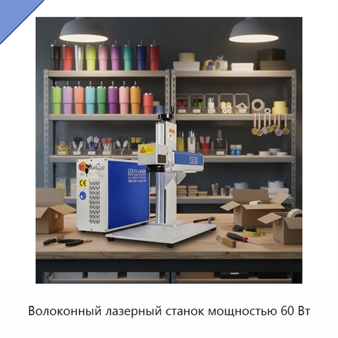 Волоконный лазерный станок мощностью 60 Вт