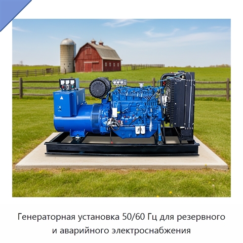Генераторная установка 50/60 Гц для резервного и аварийного электроснабжения