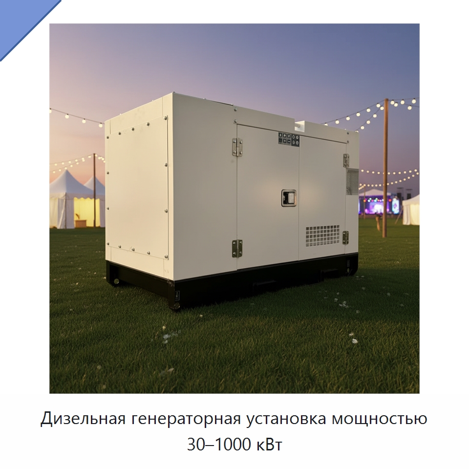 Дизельная генераторная установка мощностью 30–1000 кВт — Дизельные генераторы