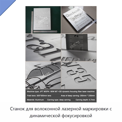 Станок для волоконной лазерной маркировки с динамической фокусировкой