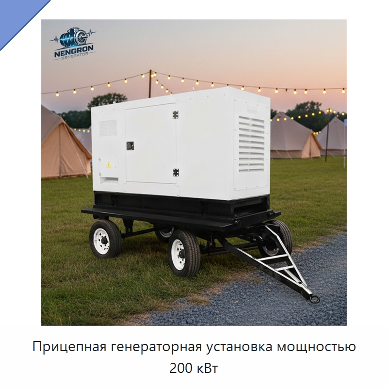 Прицепная генераторная установка мощностью 200 кВт — Дизельные генераторы