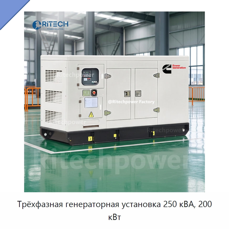 Трёхфазная генераторная установка 250 кВА, 200 кВт — Дизельные генераторы