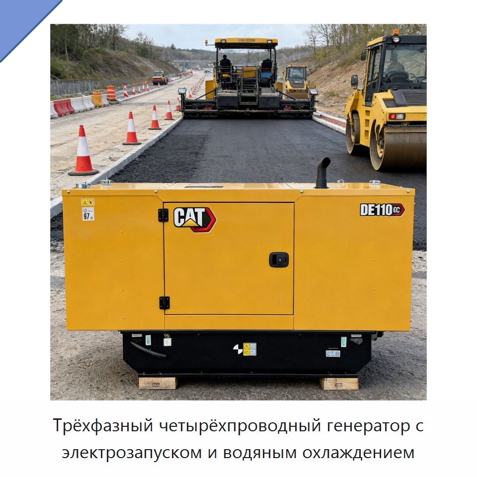 Трёхфазный четырёхпроводный генератор с электрозапуском и водяным охлаждением — Дизельные генераторы