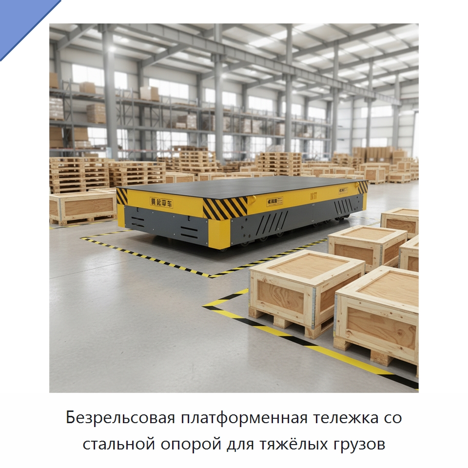 Безрельсовая платформенная тележка со стальной опорой для тяжёлых грузов — Специальное подъемно-транспортное оборудование