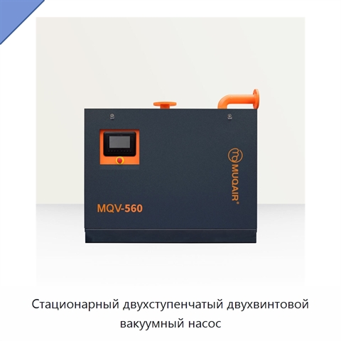Стационарный двухступенчатый двухвинтовой вакуумный насос