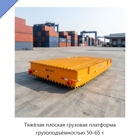 Тяжёлая плоская грузовая платформа грузоподъёмностью 50–65 т