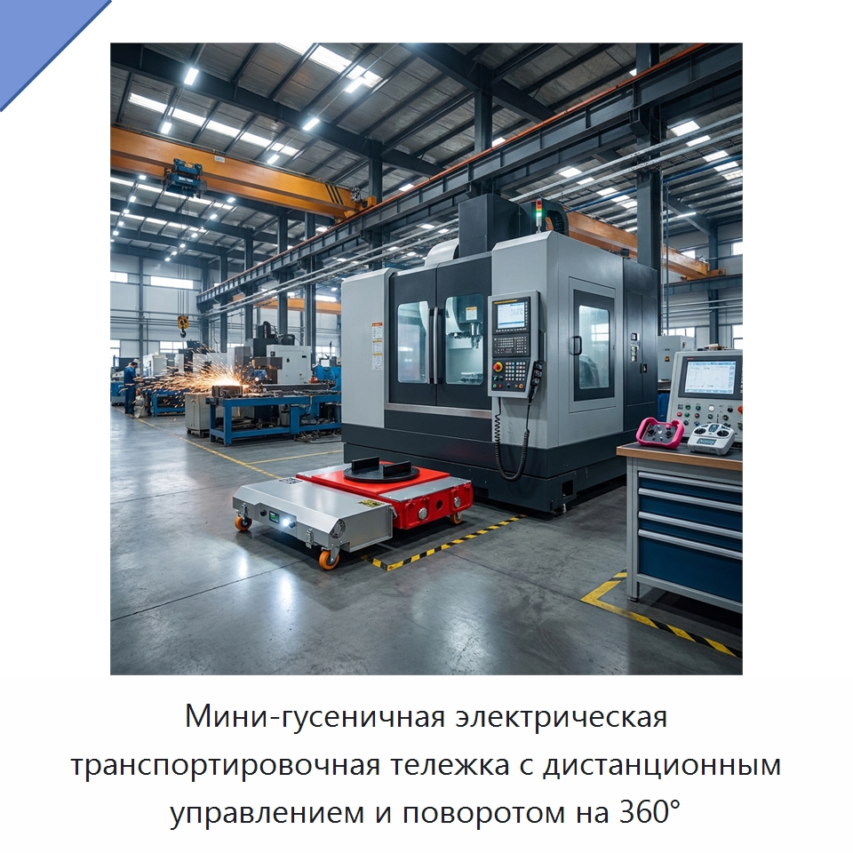 Мини-гусеничная электрическая транспортировочная тележка с дистанционным управлением и поворотом на 360° — Специальное подъемно-транспортное оборудование