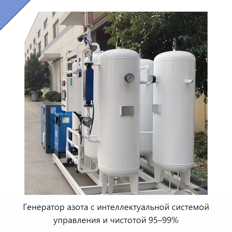 Генератор азота с интеллектуальной системой управления и чистотой 95–99% — Газогенераторное оборудование