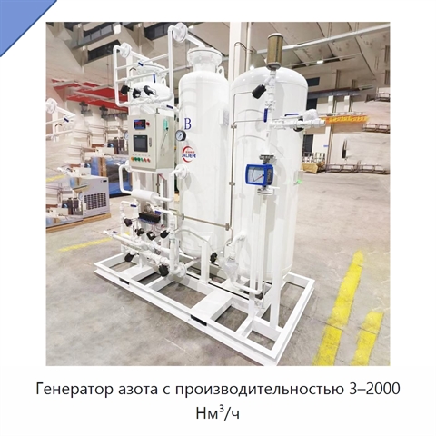Генератор азота с производительностью 3–2000 Нм³/ч