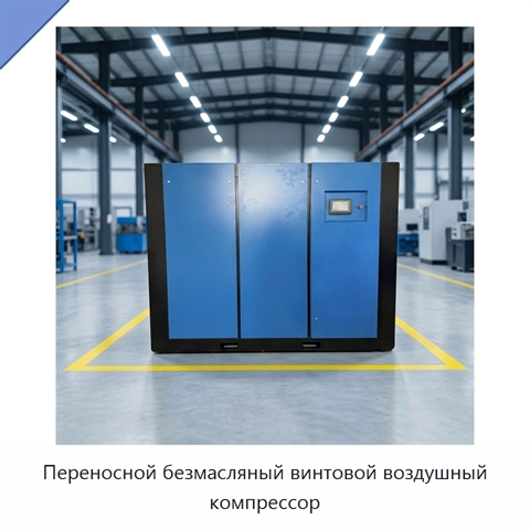 Переносной безмасляный винтовой воздушный компрессор