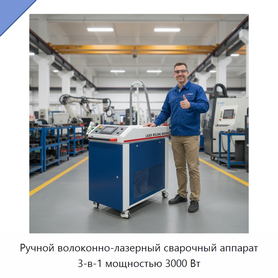 Ручной волоконно-лазерный сварочный аппарат 3-в-1 мощностью 3000 Вт — Установки лазерной сварки