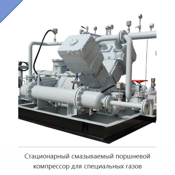 Стационарный смазываемый поршневой компрессор для специальных газов — Промышленные компрессоры