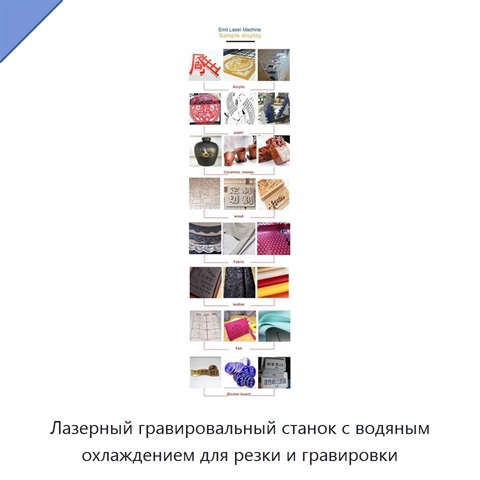 Лазерный гравировальный станок с водяным охлаждением для резки и гравировки